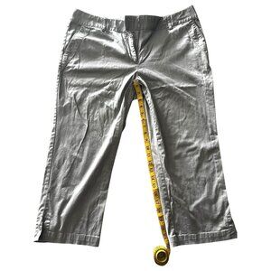 Covington Womens Cotton Gray Capri Pants Size 16